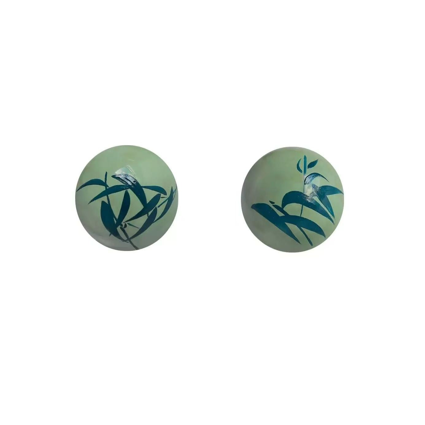 Serenity Bamboo:Handcrafted Lacquer Earrings - Bamboo Whisper Collection | Wooden Base with Hand-Painted Bamboo Design