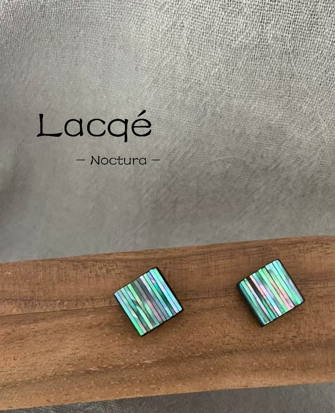 Handcrafted Mother-of-Pearl Lacquer Earrings - Modern Oriental Elegance